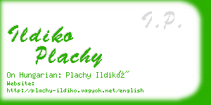 ildiko plachy business card